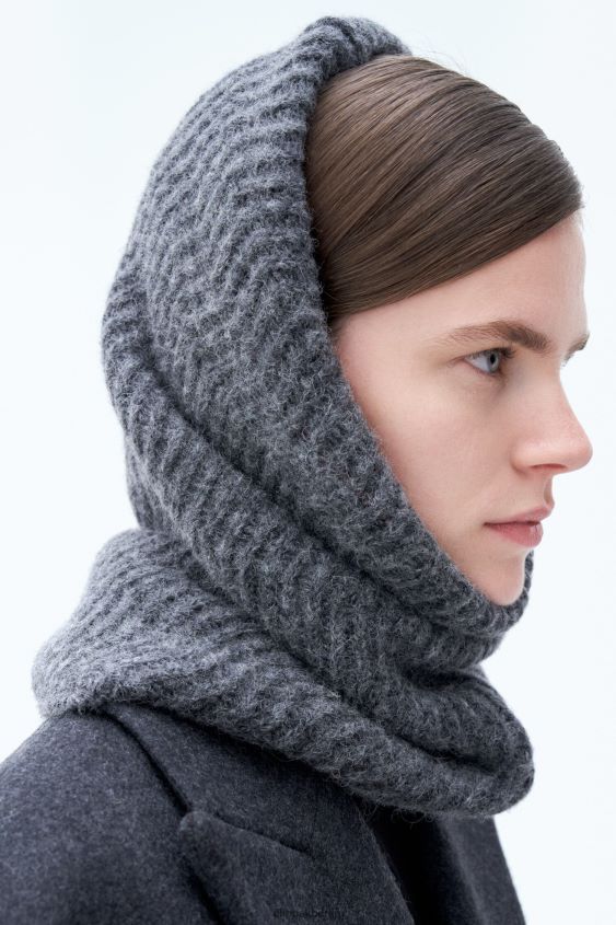 Filippa K L8HHT427 Zubehörteil Anthrazit-Melange Frauen Gestrickter Schlauchschal
