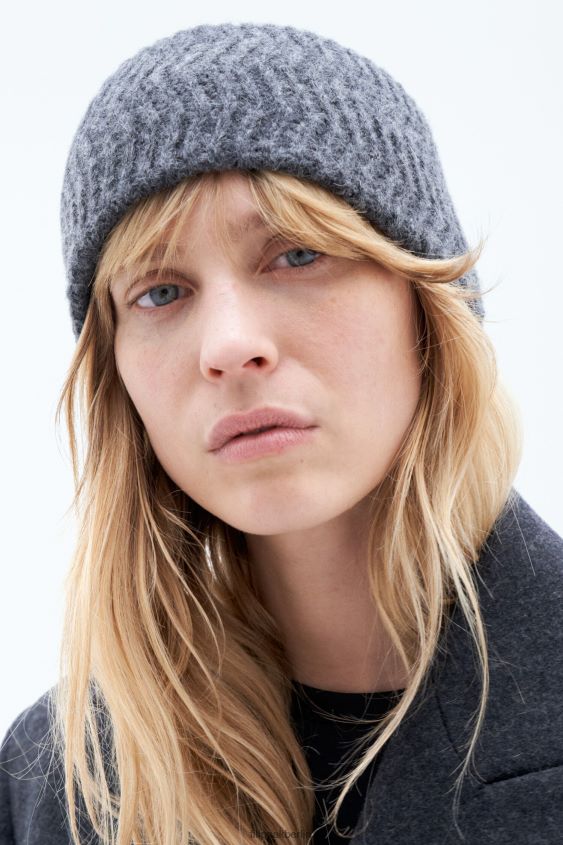 Filippa K L8HHT430 Zubehörteil Anthrazit-Melange Frauen gestricktes Stirnband