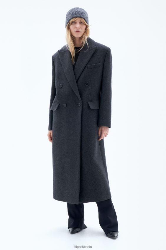 Filippa K L8HHT430 Zubehörteil Anthrazit-Melange Frauen gestricktes Stirnband