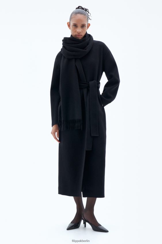Filippa K L8HHT431 Zubehörteil Schwarz Frauen Schal aus Kaschmirmischung