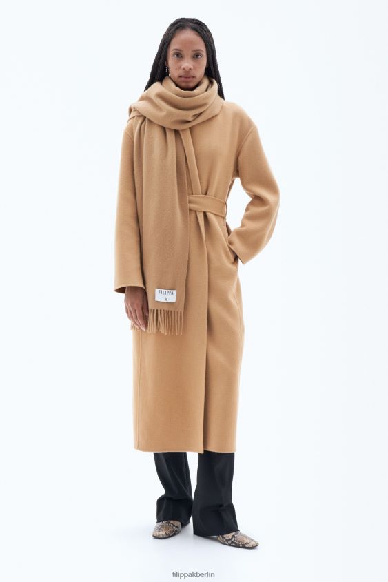 Filippa K L8HHT433 Zubehörteil Kamel Frauen Schal aus Kaschmirmischung