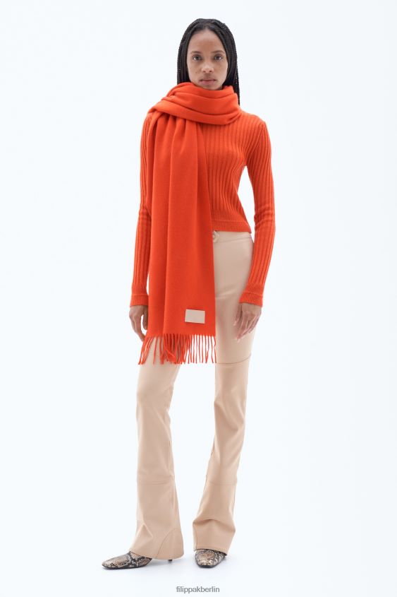 Filippa K L8HHT434 Zubehörteil rot orange Frauen Schal aus Kaschmirmischung