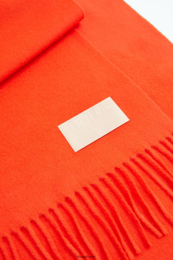 Filippa K L8HHT434 Zubehörteil rot orange Frauen Schal aus Kaschmirmischung