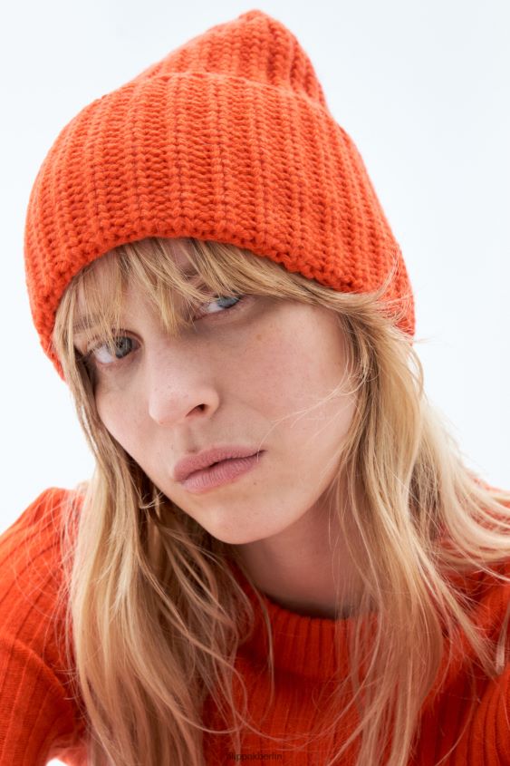 Filippa K L8HHT437 Zubehörteil rot orange Frauen Corinne Hut