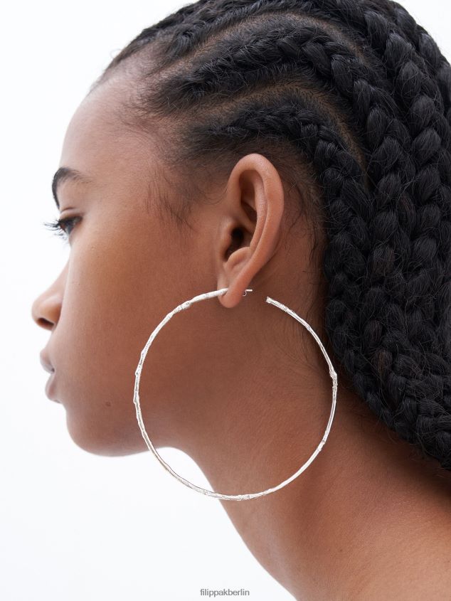 Filippa K L8HHT467 Zubehörteil silbernes Metall Frauen große Creolen