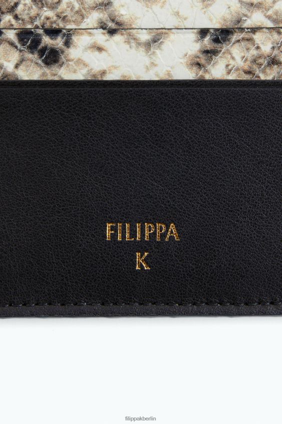 Filippa K L8HHT460 Zubehörteil bedruckte weiße Schlange Frauen Kartenhalter