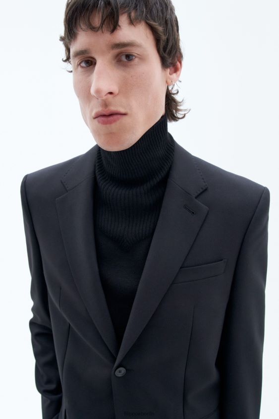 Filippa K L8HHT345 Bekleidung Schwarz Männer klassischer Wollblazer