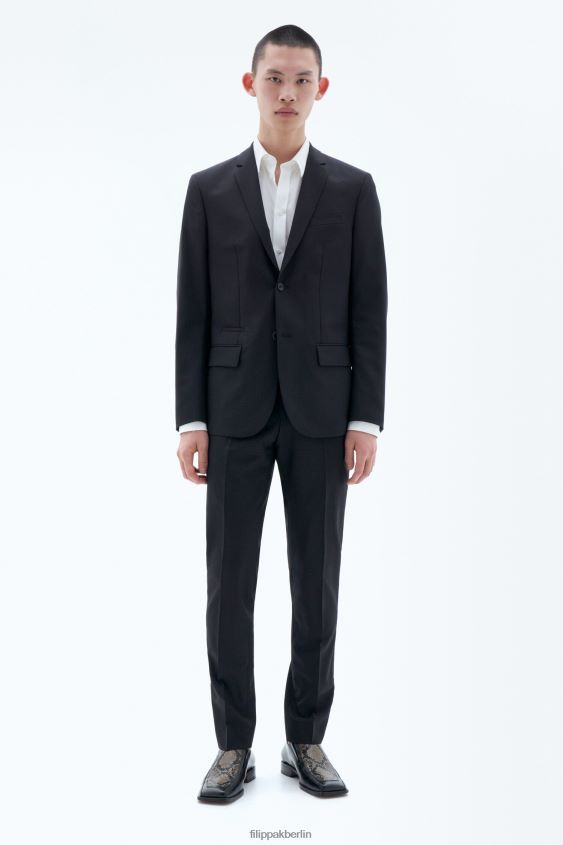Filippa K L8HHT347 Bekleidung Schwarz Männer Jacke aus Rick-Wolle