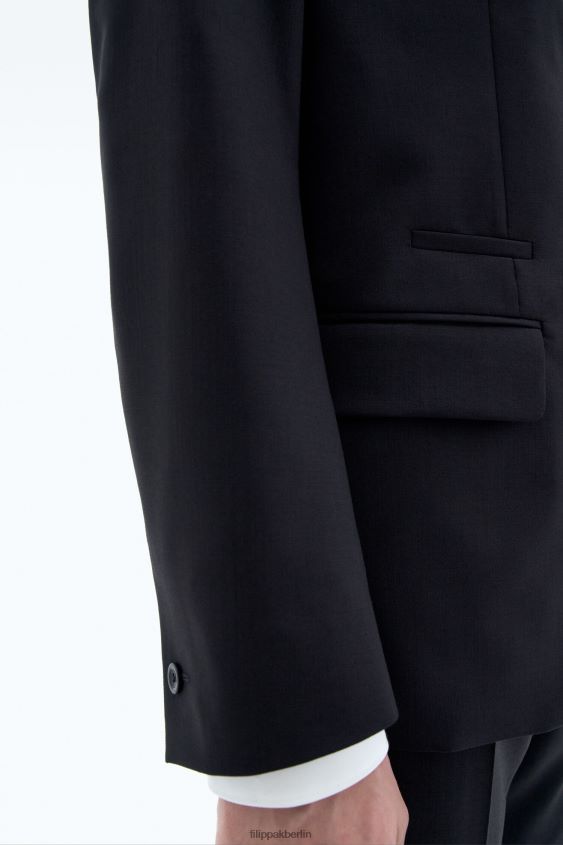 Filippa K L8HHT347 Bekleidung Schwarz Männer Jacke aus Rick-Wolle