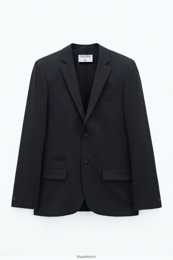 Filippa K L8HHT347 Bekleidung Schwarz Männer Jacke aus Rick-Wolle
