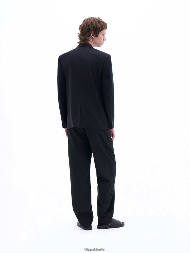 Filippa K L8HHT349 Bekleidung Schwarz Männer maßgeschneiderter Wollblazer