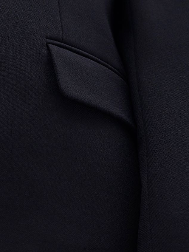 Filippa K L8HHT349 Bekleidung Schwarz Männer maßgeschneiderter Wollblazer
