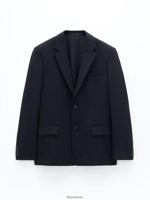 Filippa K L8HHT349 Bekleidung Schwarz Männer maßgeschneiderter Wollblazer