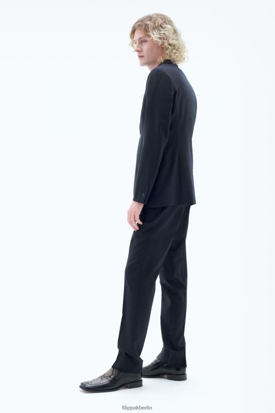 Filippa K L8HHT350 Bekleidung dunkles Marineblau Männer Jacke aus Rick-Wolle