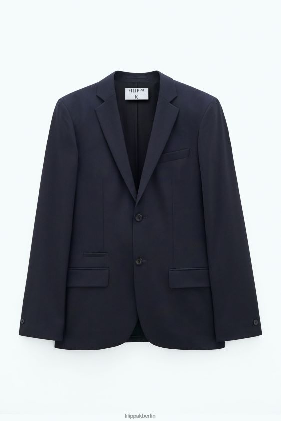 Filippa K L8HHT350 Bekleidung dunkles Marineblau Männer Jacke aus Rick-Wolle