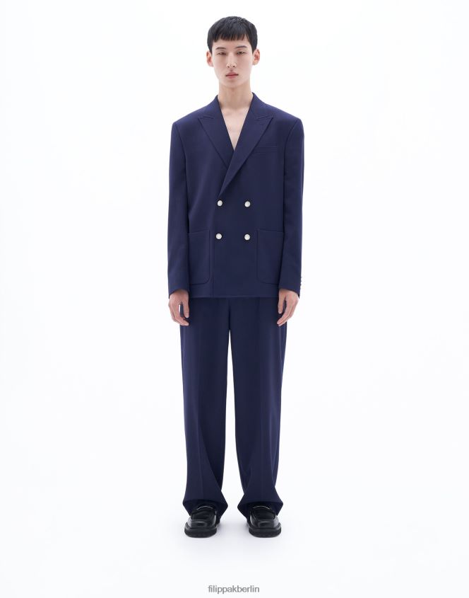 Filippa K L8HHT352 Bekleidung Französische Marine Männer Zweireihiger Blazer
