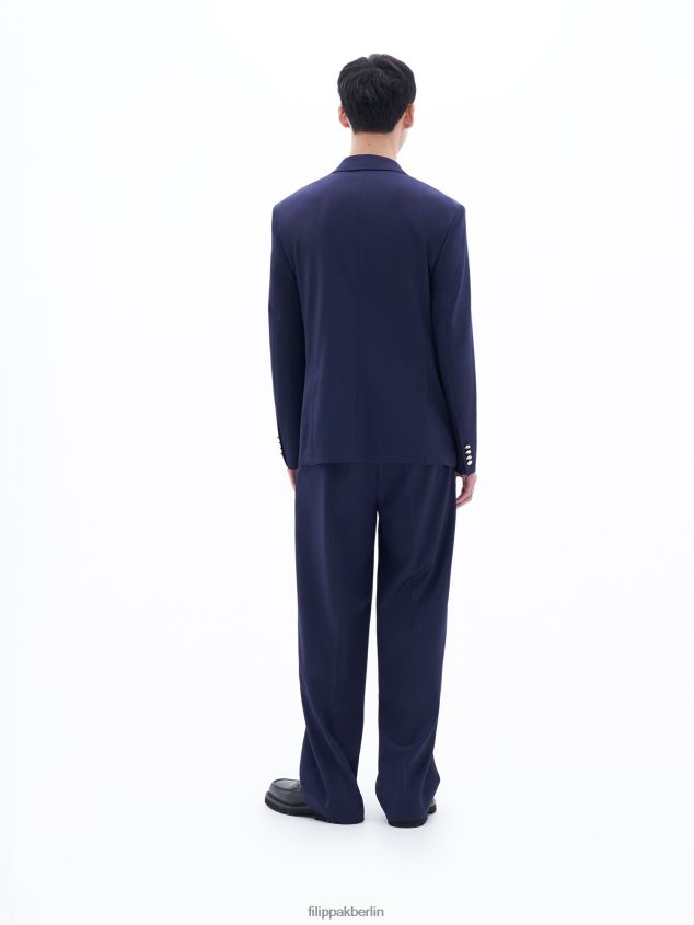 Filippa K L8HHT352 Bekleidung Französische Marine Männer Zweireihiger Blazer