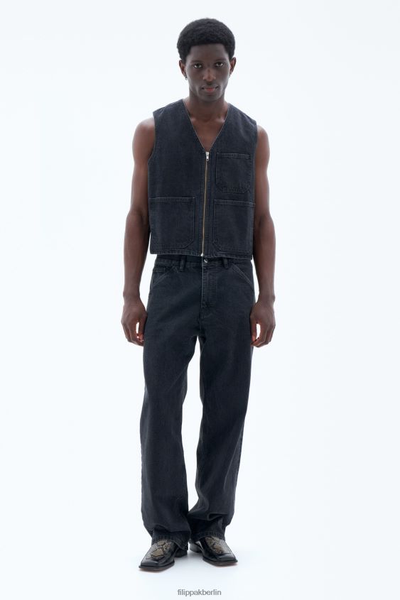 Filippa K L8HHT401 Bekleidung Anthrazitschwarz Männer Baggy-Jeans
