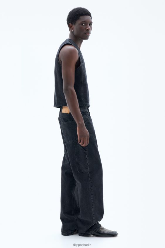 Filippa K L8HHT401 Bekleidung Anthrazitschwarz Männer Baggy-Jeans