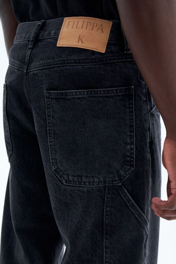 Filippa K L8HHT401 Bekleidung Anthrazitschwarz Männer Baggy-Jeans