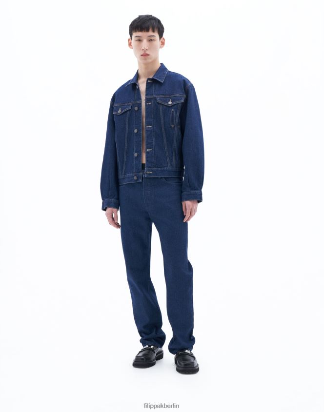Filippa K L8HHT406 Bekleidung Meerblau Männer klassische gerade Jeans