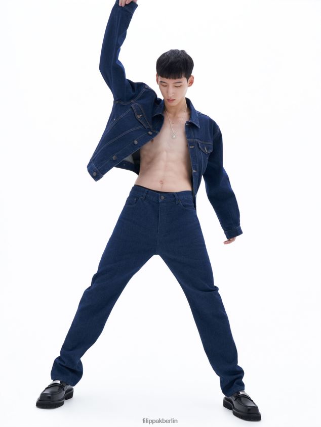 Filippa K L8HHT406 Bekleidung Meerblau Männer klassische gerade Jeans