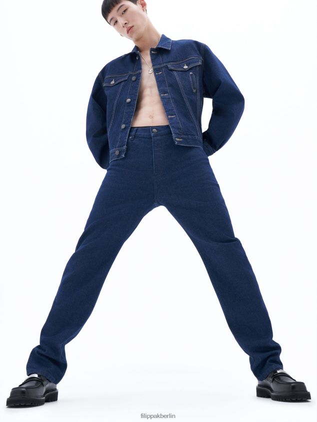 Filippa K L8HHT406 Bekleidung Meerblau Männer klassische gerade Jeans