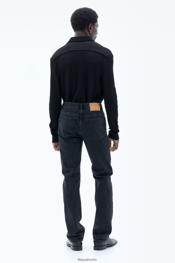 Filippa K L8HHT407 Bekleidung Anthrazitschwarz Männer klassische gerade Jeans