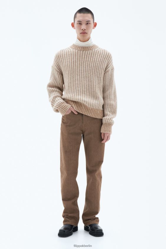 Filippa K L8HHT408 Bekleidung Zuckerrohr braun Männer Bootcut-Jeans