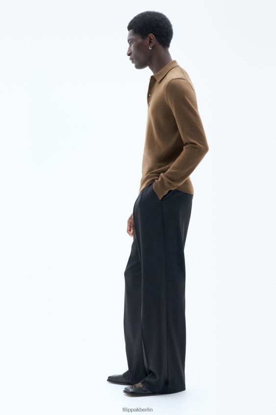 Filippa K L8HHT296 Bekleidung bronzegrün Männer Gestricktes Poloshirt