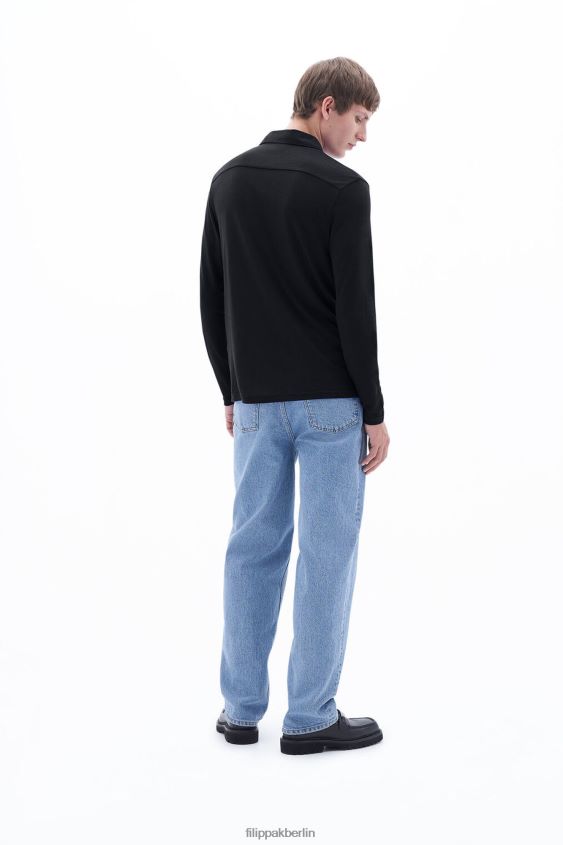 Filippa K L8HHT340 Bekleidung Schwarz Männer Jersey-Shirt