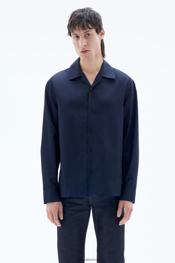 Filippa K L8HHT380 Bekleidung Marine Männer Resort-Shirt