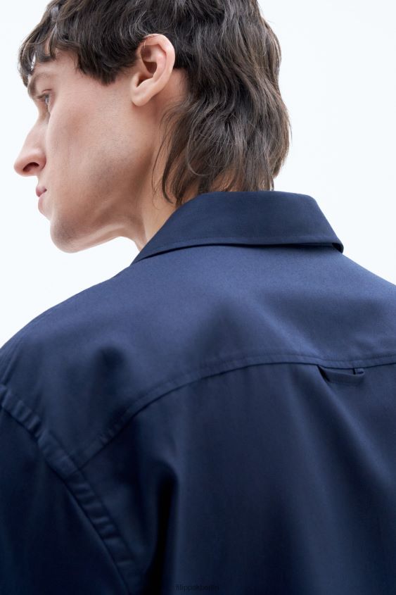 Filippa K L8HHT380 Bekleidung Marine Männer Resort-Shirt