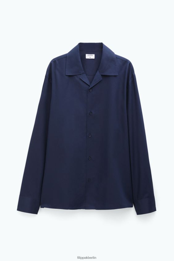 Filippa K L8HHT380 Bekleidung Marine Männer Resort-Shirt