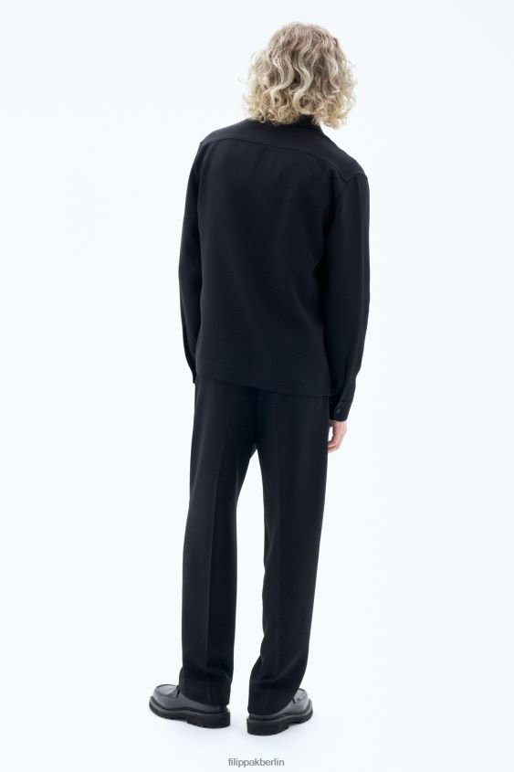 Filippa K L8HHT382 Bekleidung Schwarz Männer Blake-Overshirt