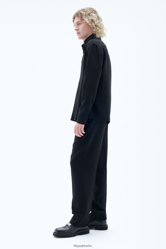 Filippa K L8HHT382 Bekleidung Schwarz Männer Blake-Overshirt