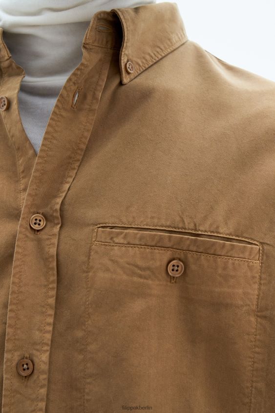 Filippa K L8HHT385 Bekleidung bronzegrün Männer Zachary-Shirt