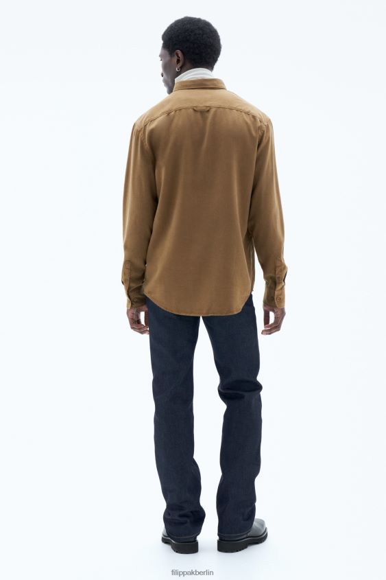 Filippa K L8HHT385 Bekleidung bronzegrün Männer Zachary-Shirt