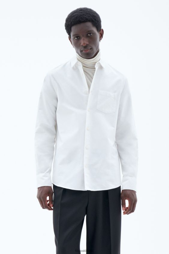 Filippa K L8HHT386 Bekleidung Weiß Männer Tim Oxford-Hemd