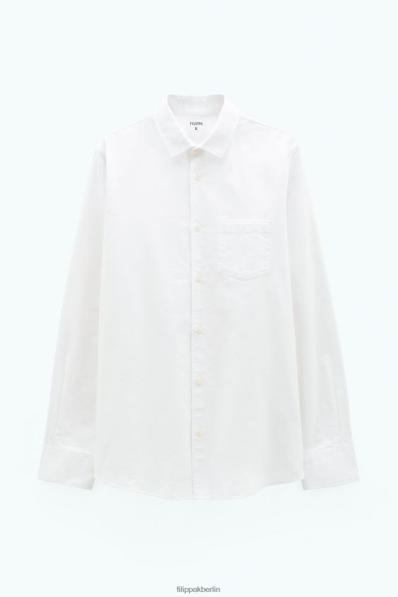 Filippa K L8HHT386 Bekleidung Weiß Männer Tim Oxford-Hemd