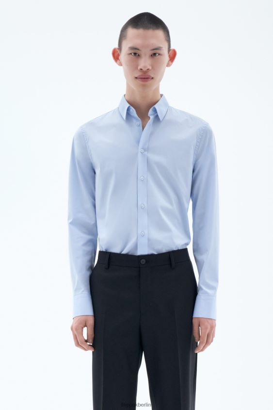 Filippa K L8HHT390 Bekleidung hellblau Männer Paul Stretchhemd