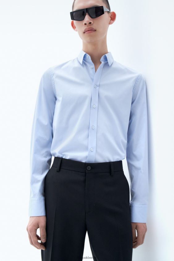 Filippa K L8HHT390 Bekleidung hellblau Männer Paul Stretchhemd