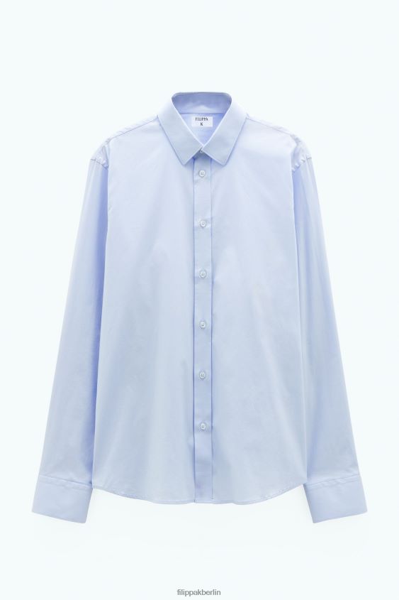 Filippa K L8HHT390 Bekleidung hellblau Männer Paul Stretchhemd