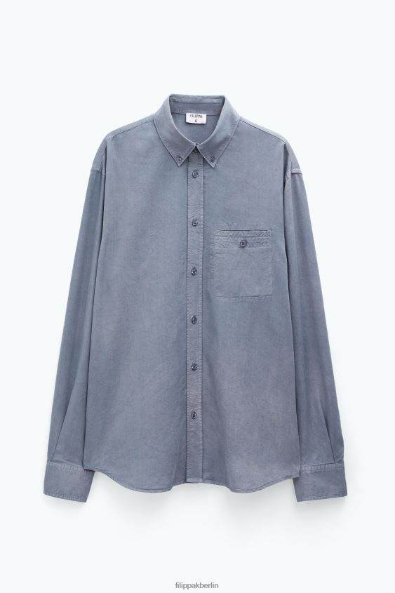 Filippa K L8HHT396 Bekleidung rauchgrün Männer Zachary-Shirt