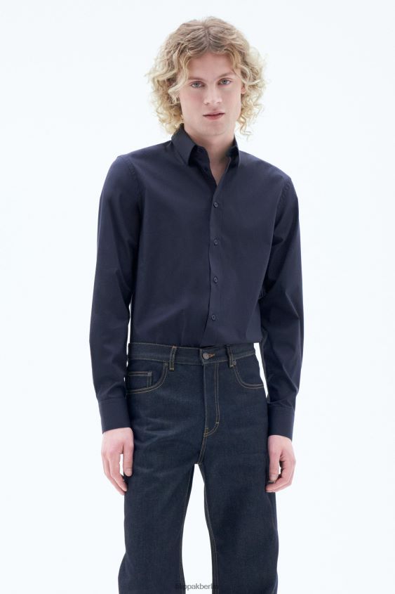 Filippa K L8HHT400 Bekleidung Marine Männer Paul Stretchhemd