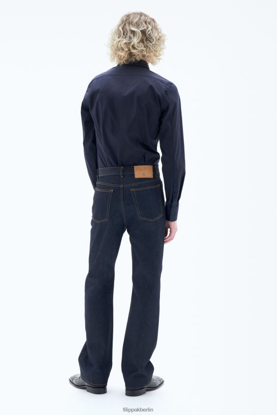 Filippa K L8HHT400 Bekleidung Marine Männer Paul Stretchhemd