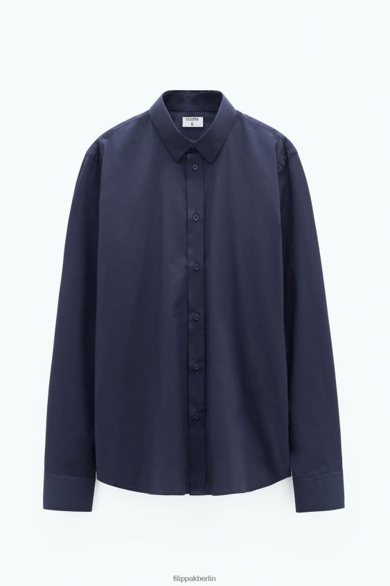 Filippa K L8HHT400 Bekleidung Marine Männer Paul Stretchhemd