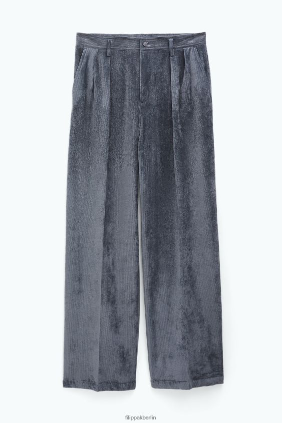 Filippa K L8HHT353 Bekleidung rauchgrün Männer Hose aus gecrashtem Cord