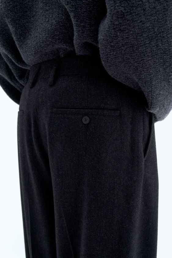 Filippa K L8HHT354 Bekleidung Anthrazit Männer weite Flanellhose