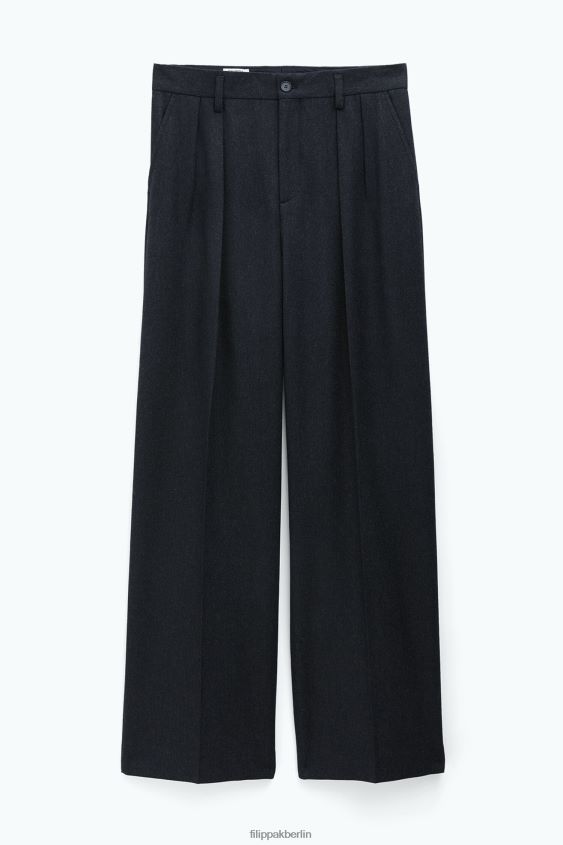 Filippa K L8HHT354 Bekleidung Anthrazit Männer weite Flanellhose